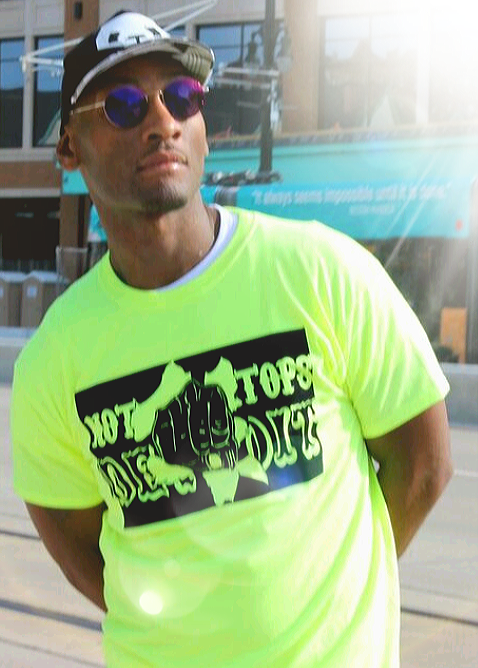 Nothing Stops Detroit Unisex Green with Black Logo Fist Thru The Wall Short Sleeve Tee