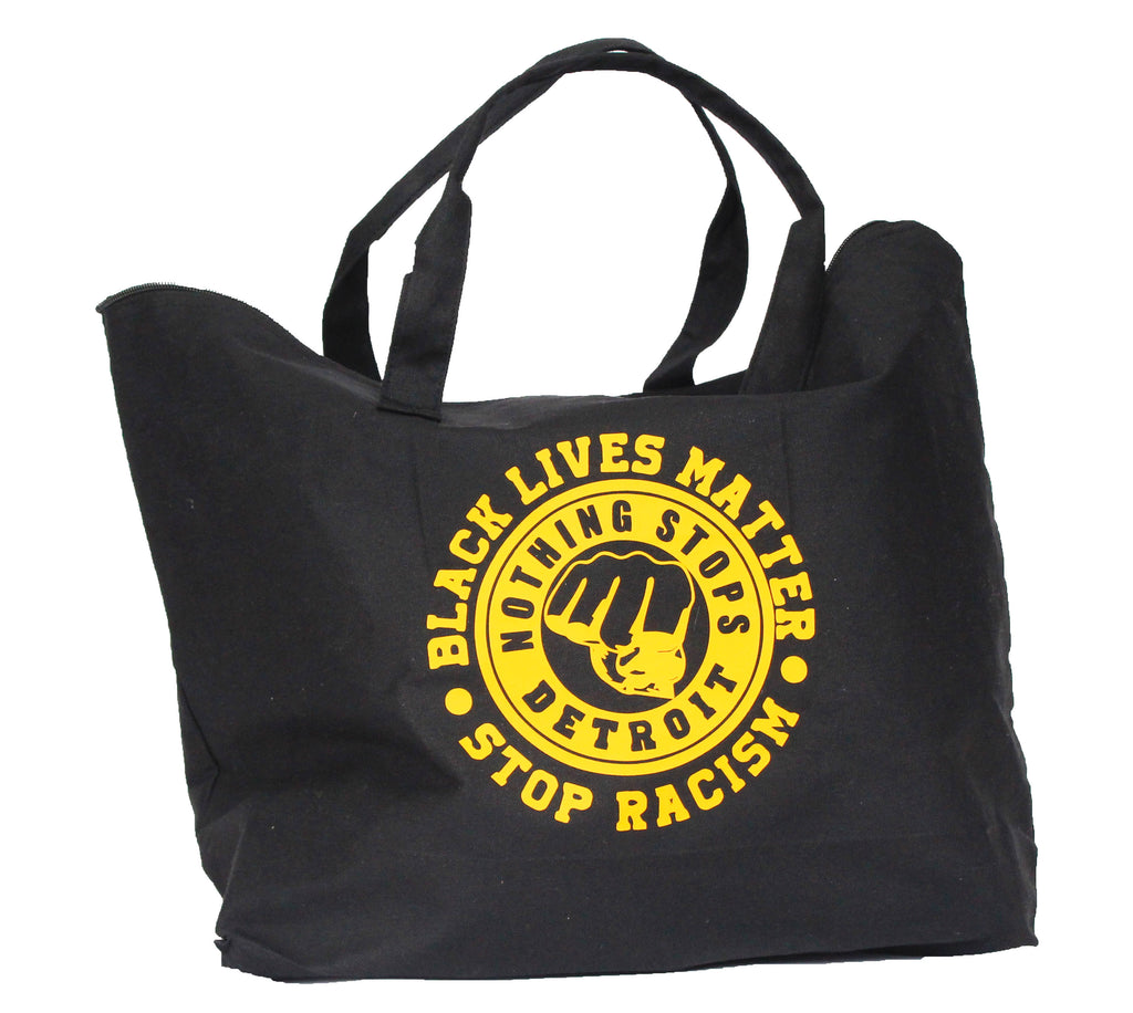 Nothing Stops Detroit Black BLM Tote Accessory