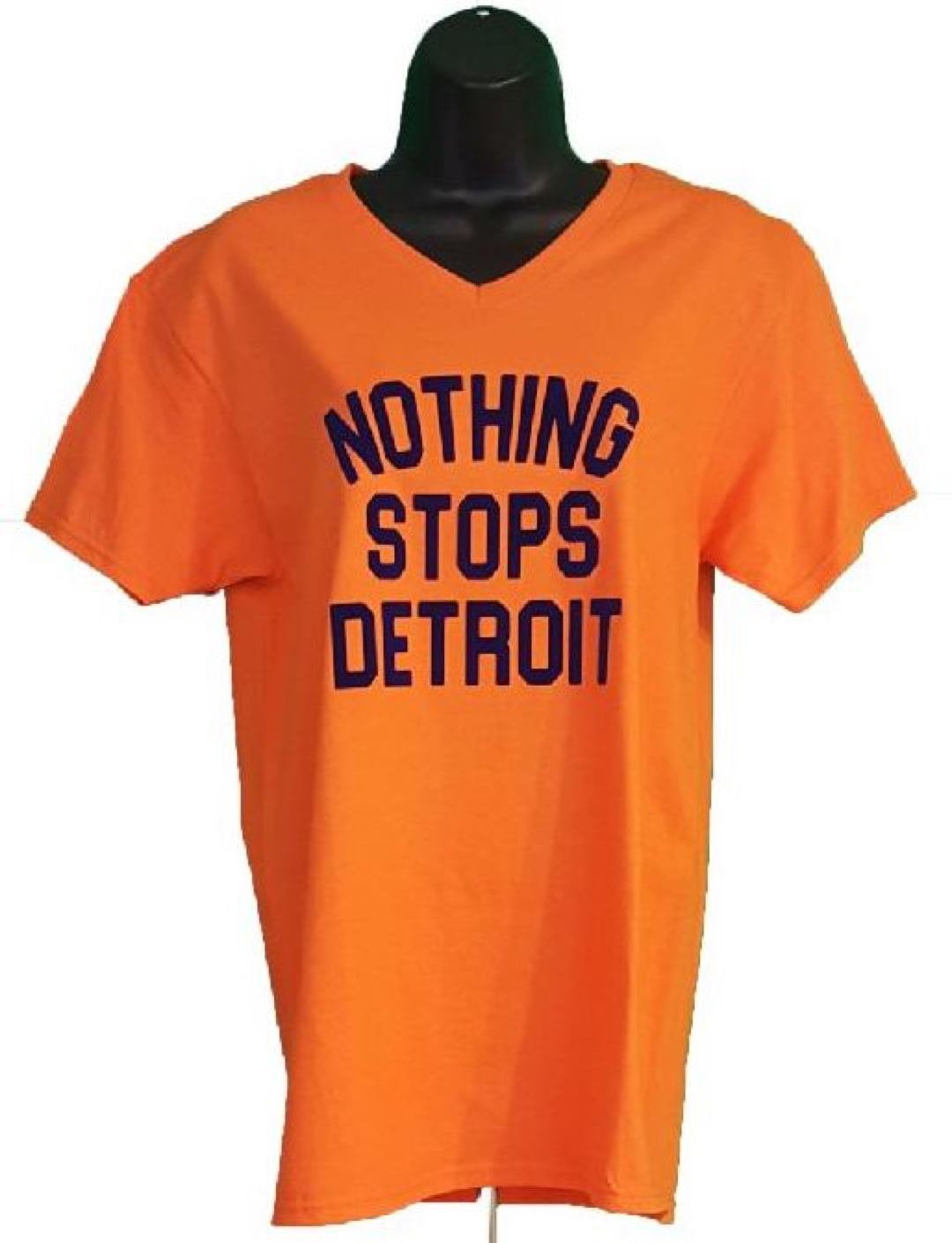 Nothing Stops Detroit Unisex Orange Collegiate Short Sleeve Tee