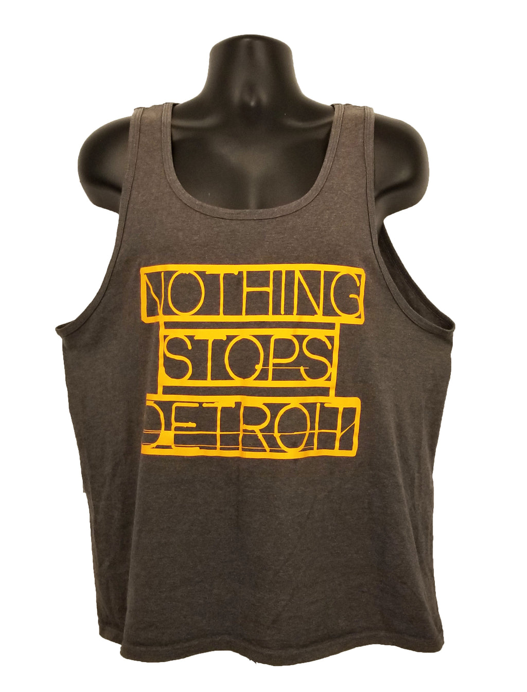 Nothing Stops Detroit Unisex Neon Gray Sign Tank Top