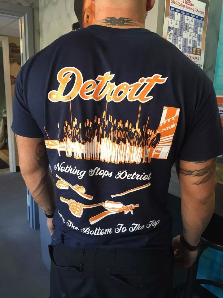 Nothing Stops Detroit Unisex Navy Blue Tigers Spring Training Short Sleeve Tee