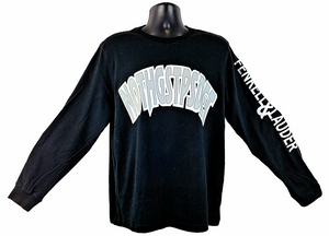 Abbreviated script long sleeve tee