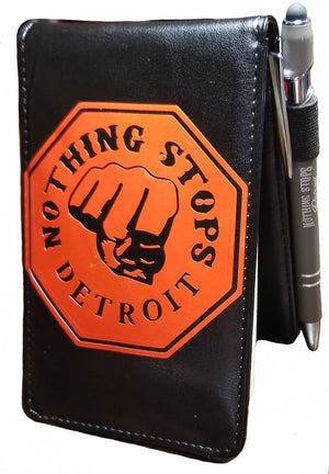 Nothing Stops Detroit Black with Orange Logo Memo Pad