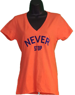 Nothing Stops Detroit Unisex Orange Never Stop Short Sleeve Tee