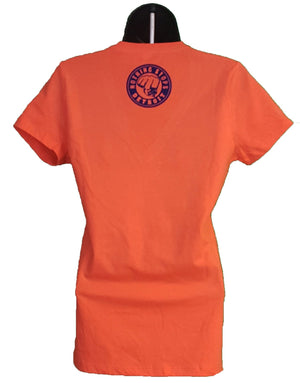 Nothing Stops Detroit Unisex Orange Never Stop Short Sleeve Tee Back View